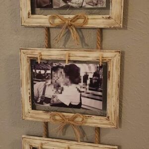 Vintage Cream Hanging Photo Frame Set